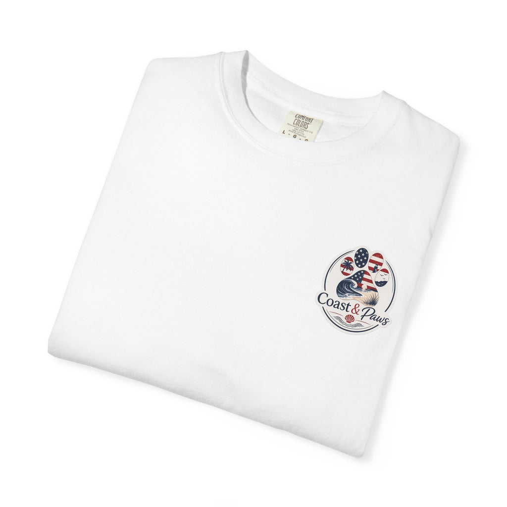Coast & Paws Signature (Red, White & Blue) Unisex Garment-Dyed T-shirt