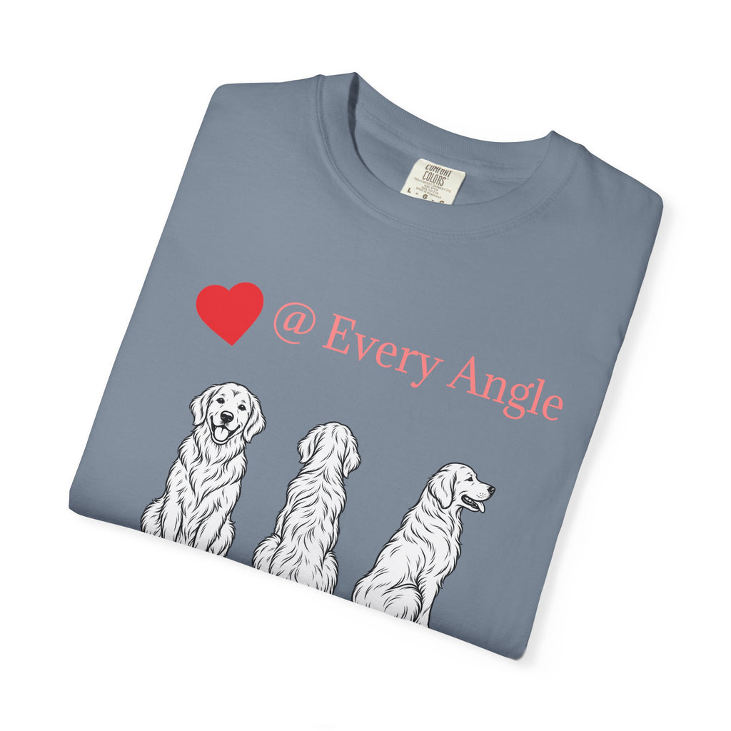 Golden Retriever Love T-Shirt — “@ Every Angle” Dog Portrait Tee - We can Customize with your dog breed