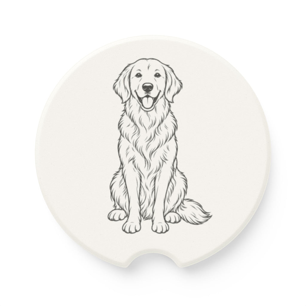Golden Retriever Soapstone Car Coaster