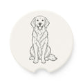 Golden Retriever Soapstone Car Coaster