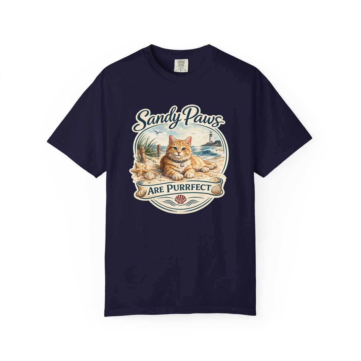 Sandy Paws Are Purrfect Beach Cat T-Shirt