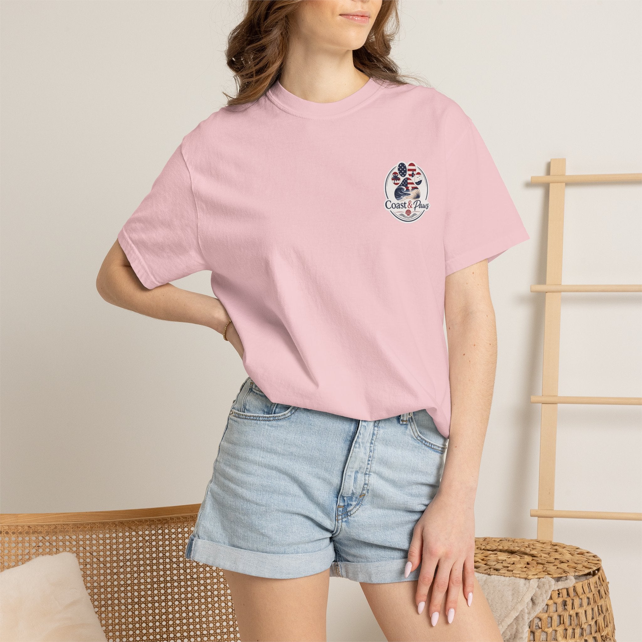 Coast & Paws Signature (Red, White & Blue) Unisex Garment-Dyed T-shirt