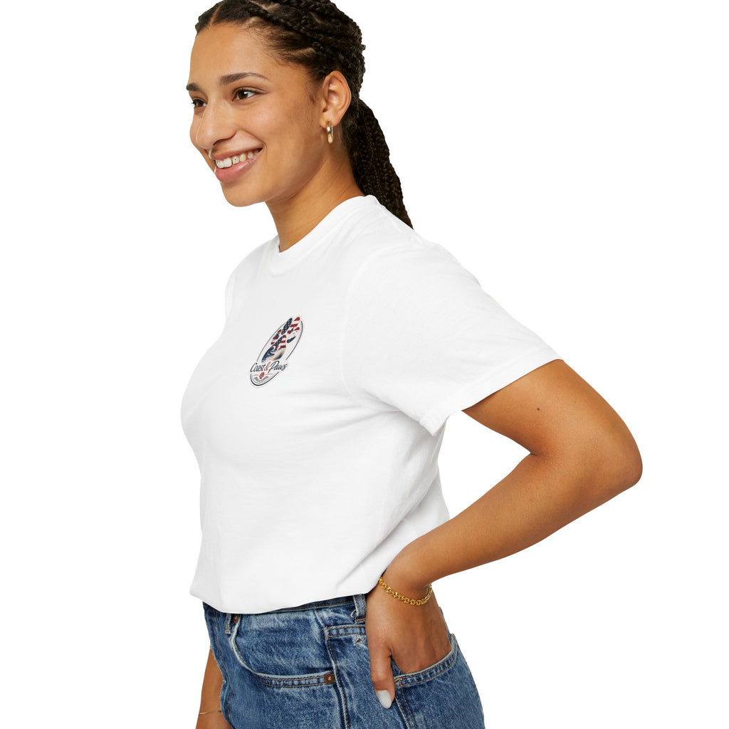 Coast & Paws Signature (Red, White & Blue) Unisex Garment-Dyed T-shirt