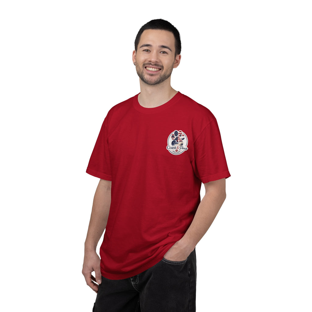 Coast & Paws Signature (Red, White & Blue) Unisex Garment-Dyed T-shirt
