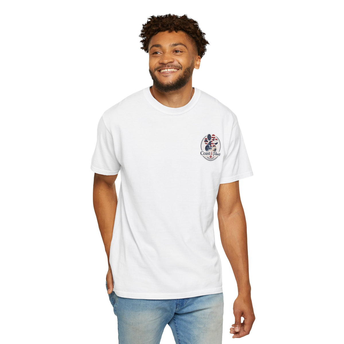 Coast & Paws Signature (Red, White & Blue) Unisex Garment-Dyed T-shirt