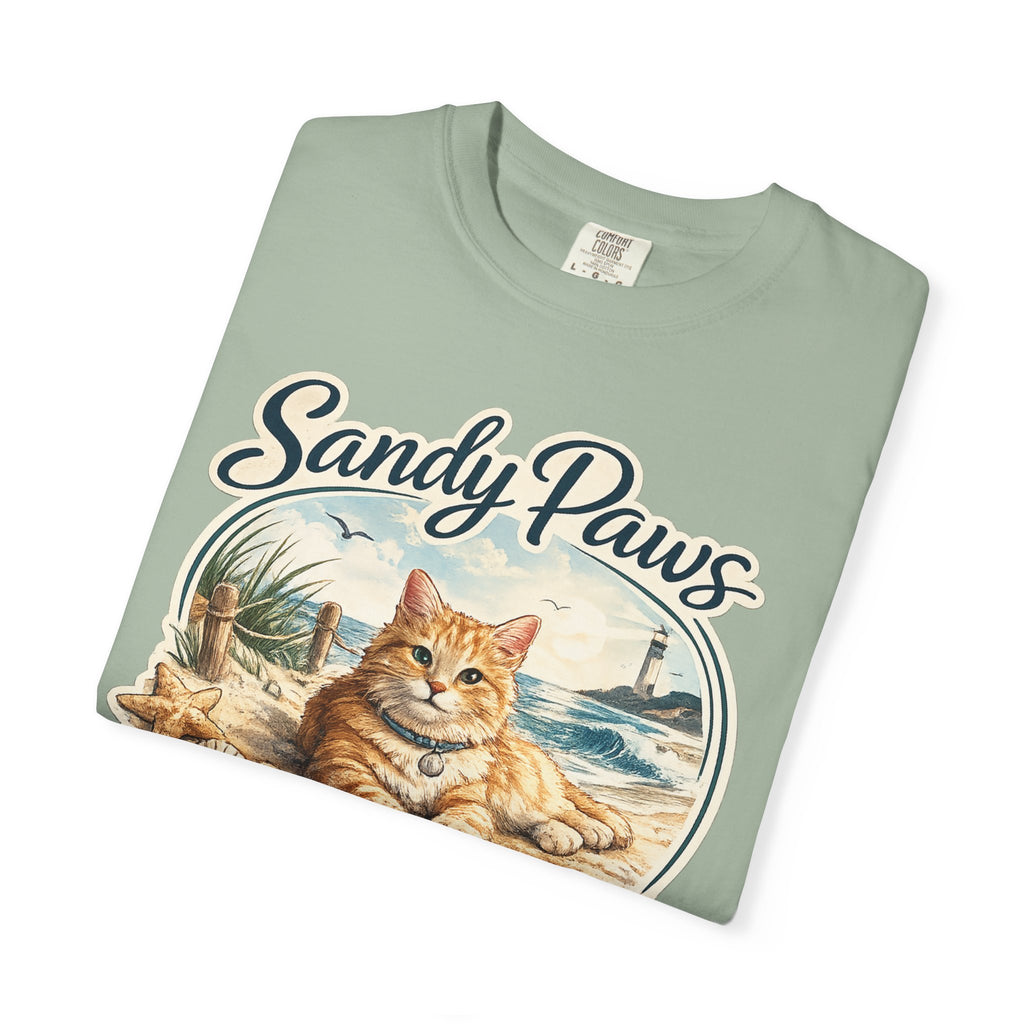 Sandy Paws Are Purrfect Beach Cat T-Shirt