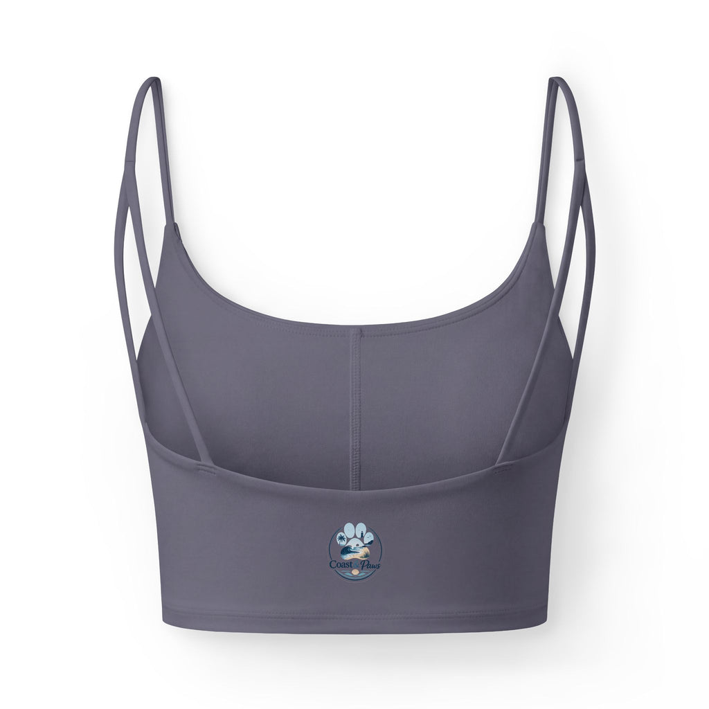 Cropped Luxe Bra — Moonlit Paw Emblem