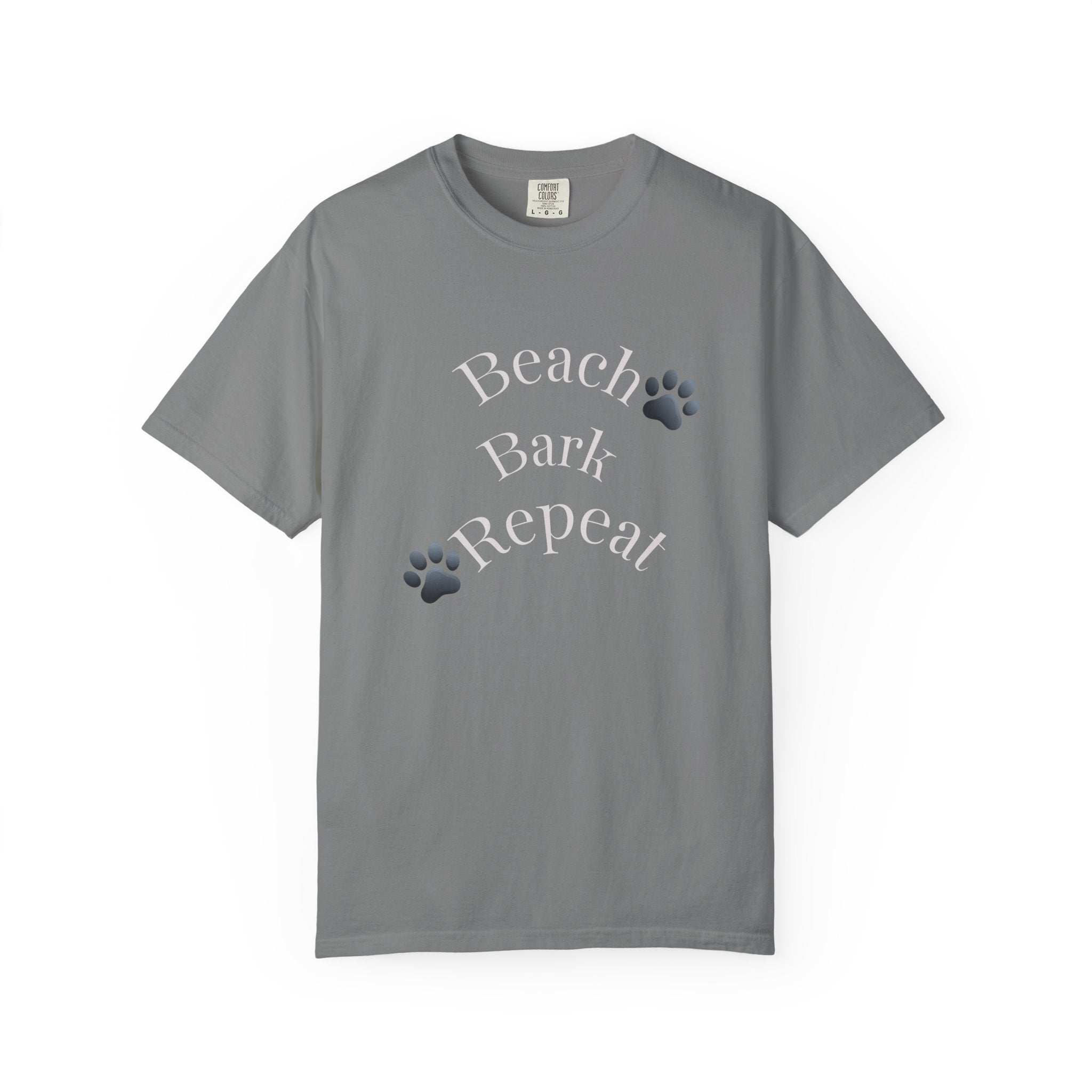 Beach Bark Repeat T-Shirt — Casual Dog Lover Tee