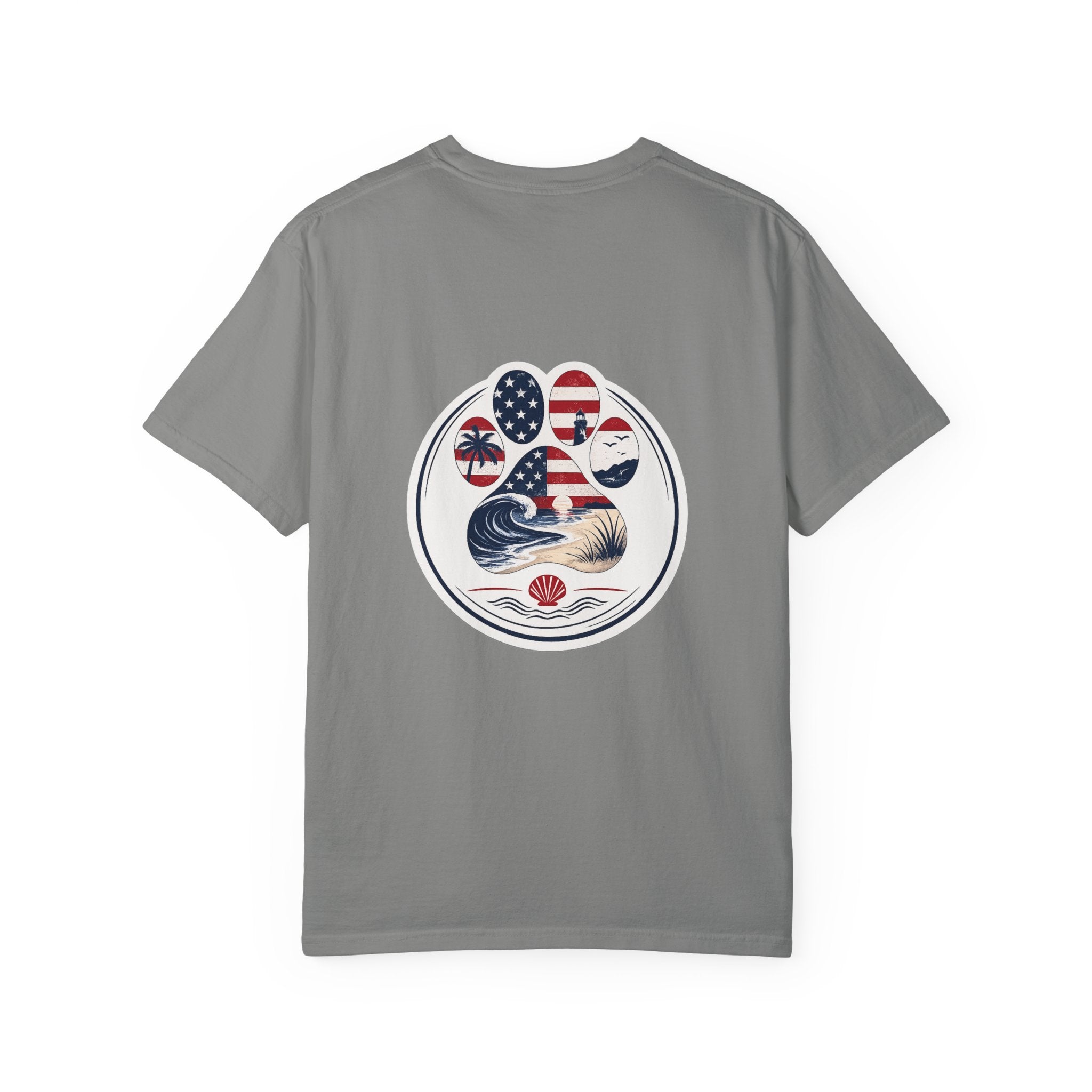 Coast & Paws Signature (Red, White & Blue) Unisex Garment-Dyed T-shirt