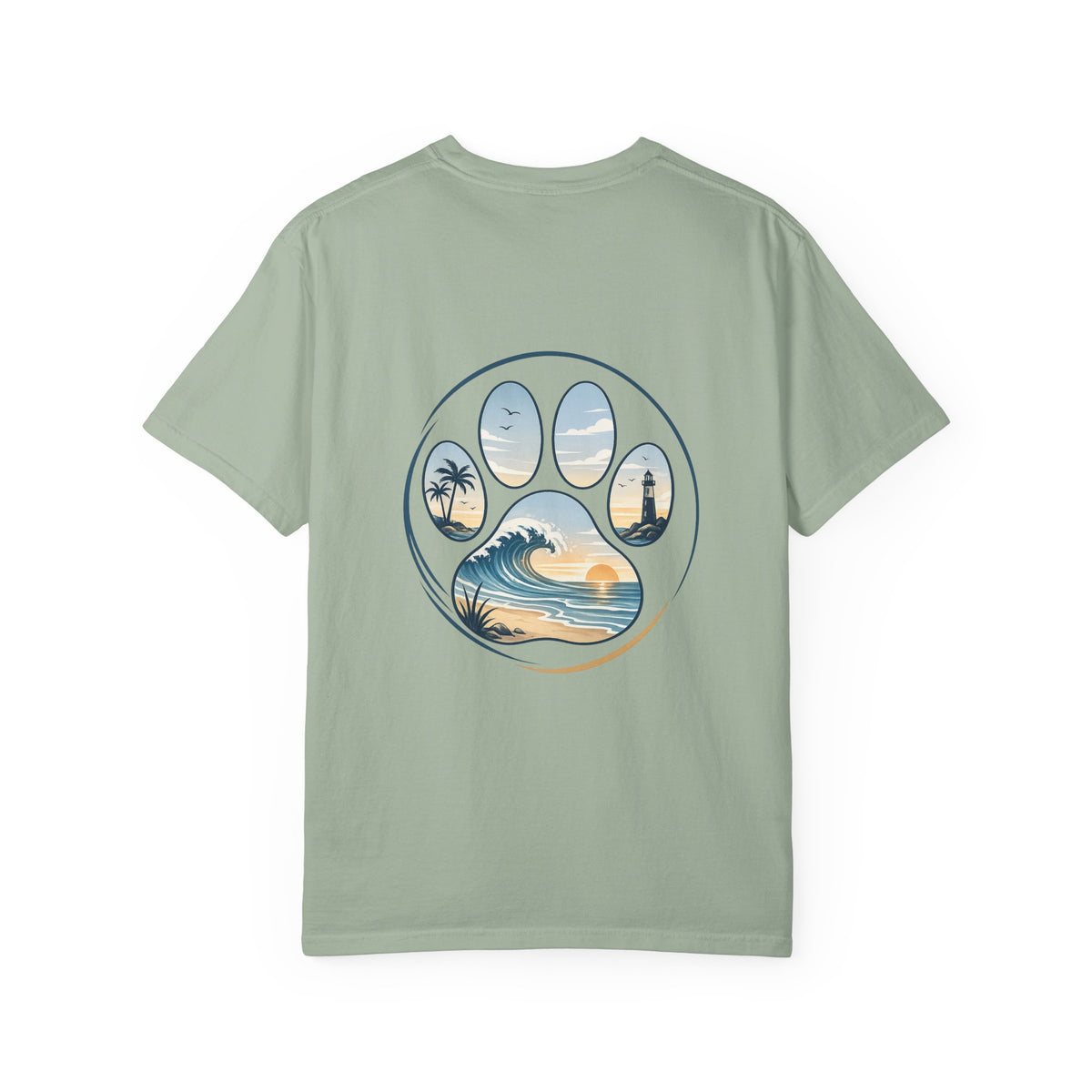 Coast & Paws Signature (Coastal Blue) Unisex Garment-Dyed T-shirt