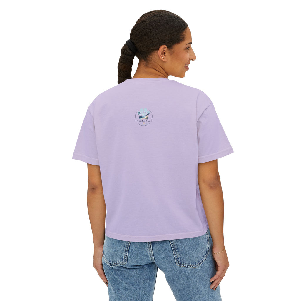 Love Has Paws Boxy Tee — Women’s Cute Cat & Dog Paw Comfort Colors Graphic Shirt