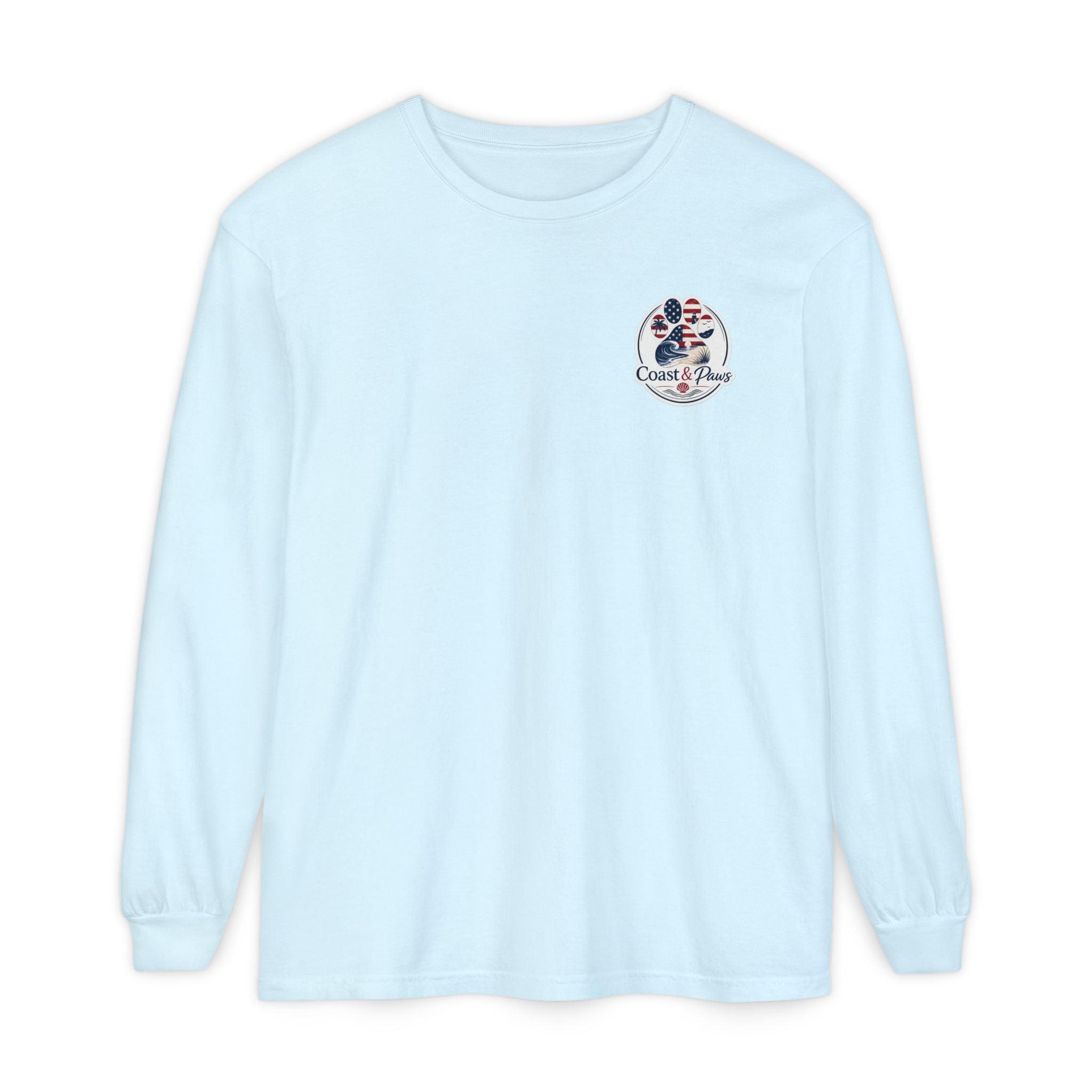 Patriotic Coast & Paws Signature Long Sleeve T‑Shirt