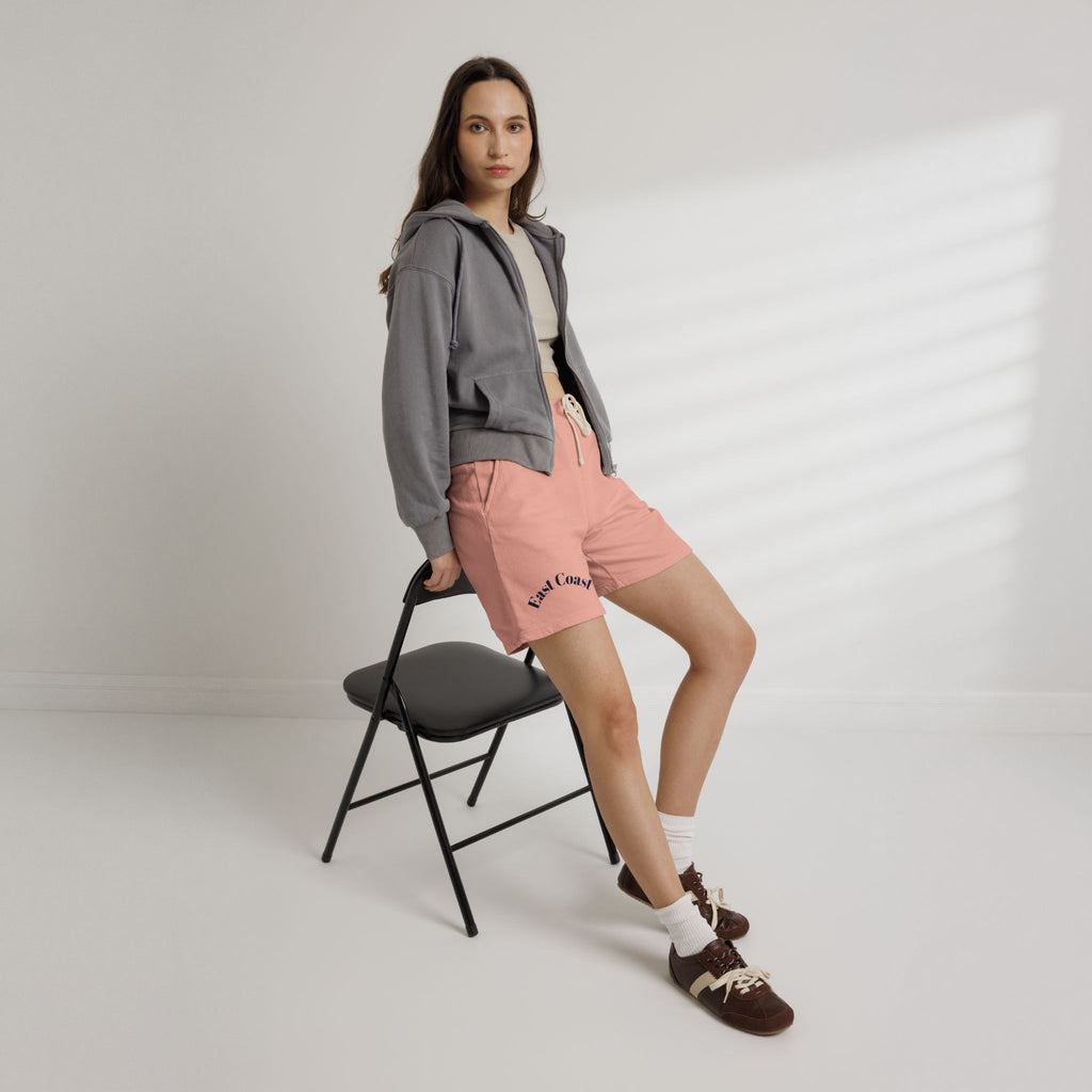 East Coast Graphic Sweat Shorts — Lightweight Garment-Dyed Fleece