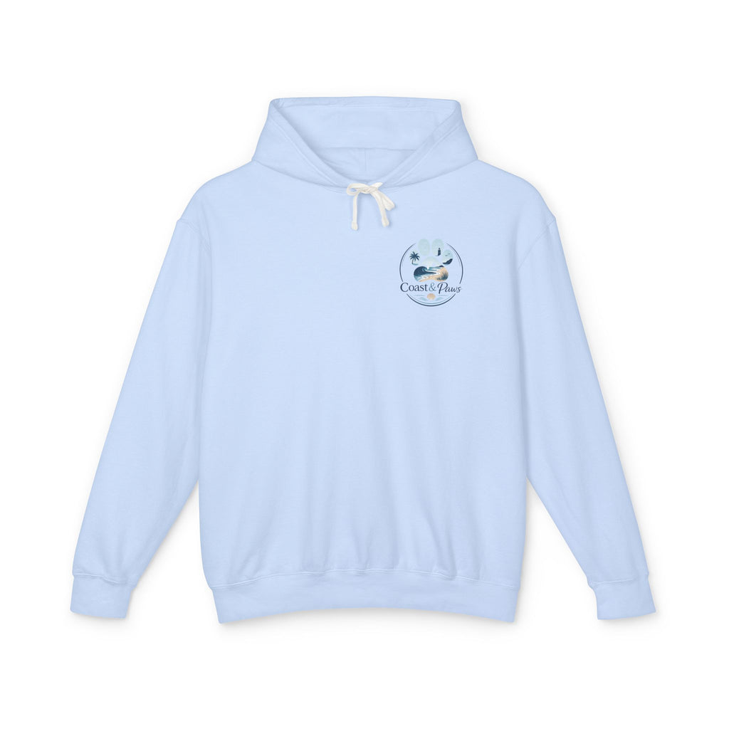 Coast & Paws Signature (Coastal Blue) Hoodie | Unisex Garment Dyed