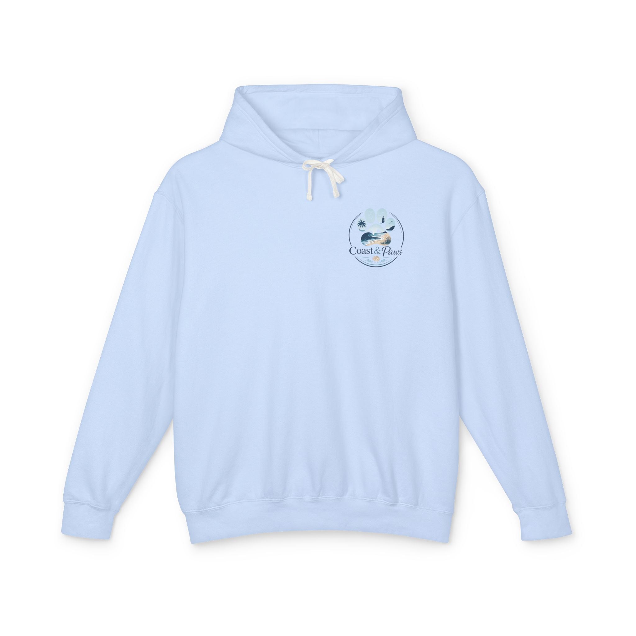 Coast & Paws Signature (Coastal Blue) Hoodie | Unisex Garment Dyed