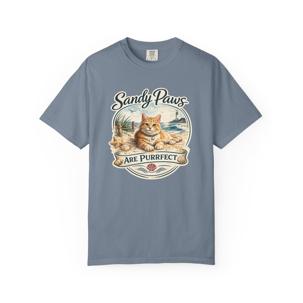 Sandy Paws Are Purrfect Beach Cat T-Shirt