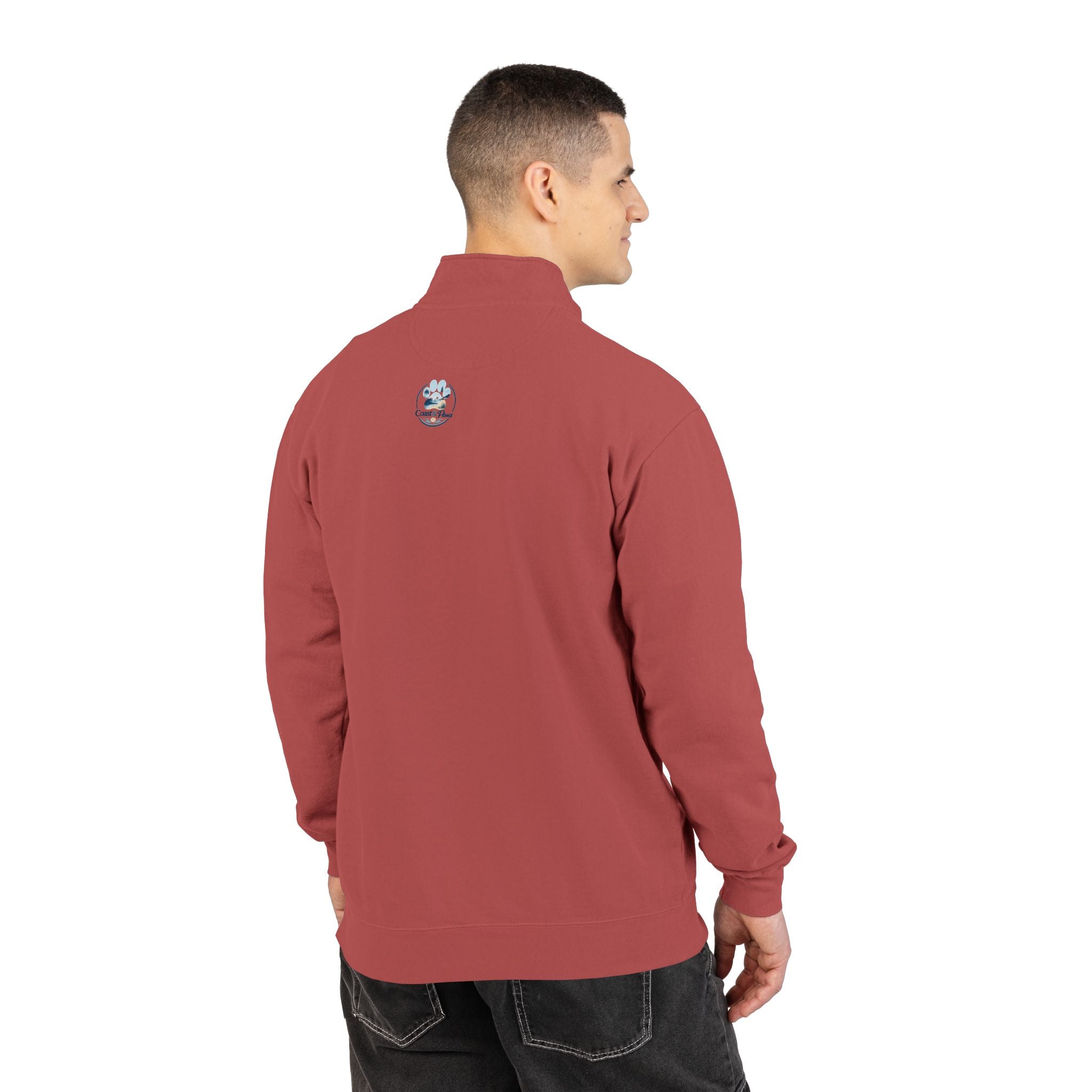 Quarter-Zip Sweatshirt — "Treat Dealer" Paw
