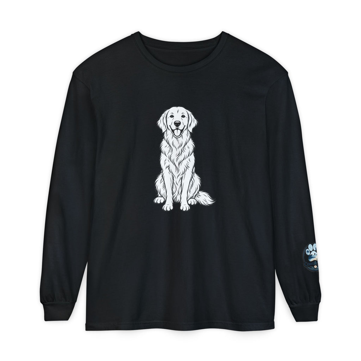 Golden Retriever Front & Back Unisex Long Sleeve Tee