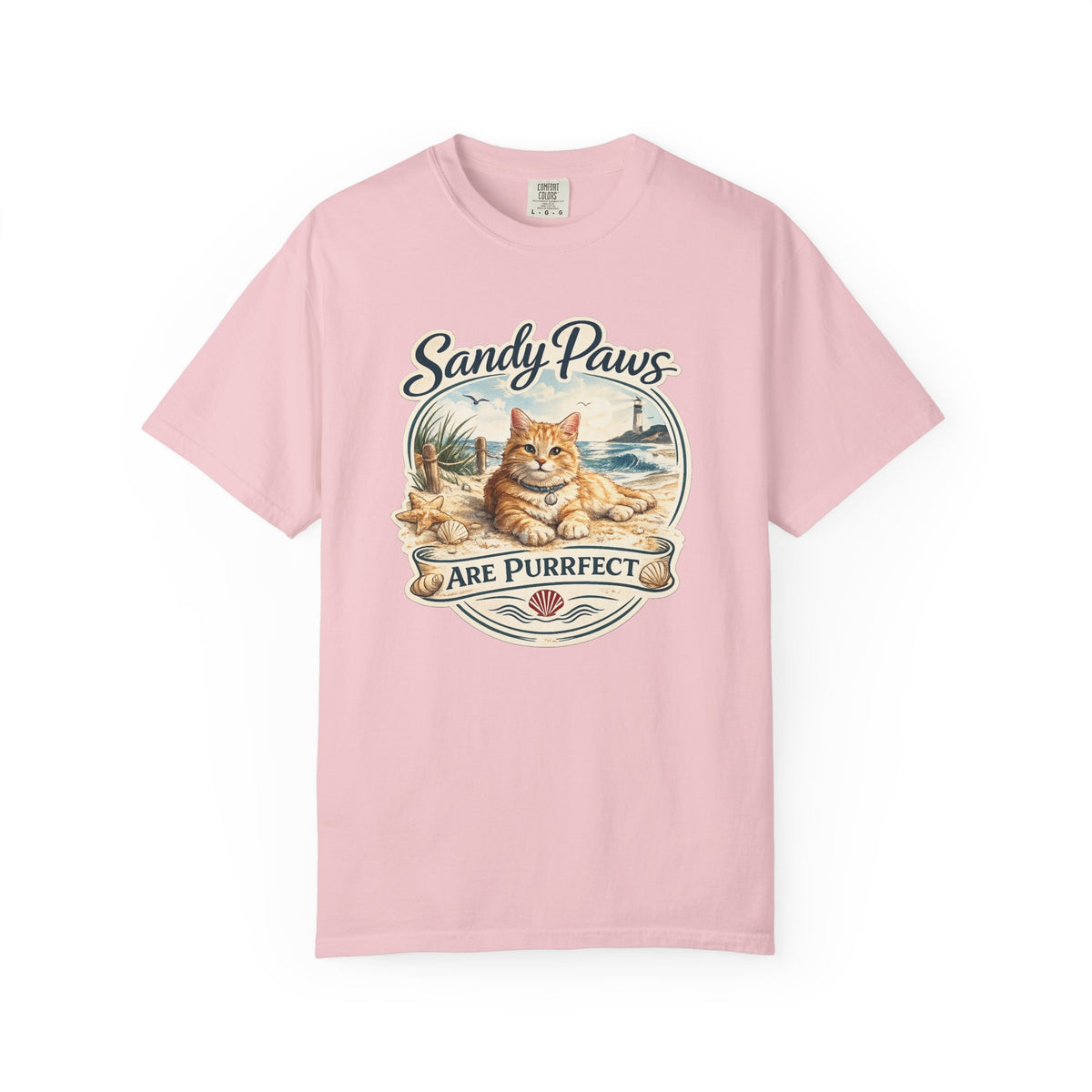 Sandy Paws Are Purrfect Beach Cat T-Shirt