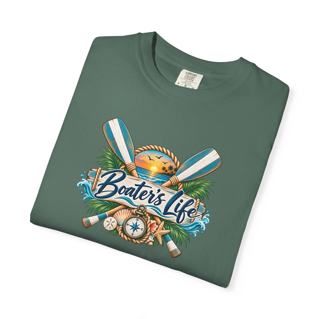 Boater's Life T-Shirt — Nautical Oars & Compass Beach Tee