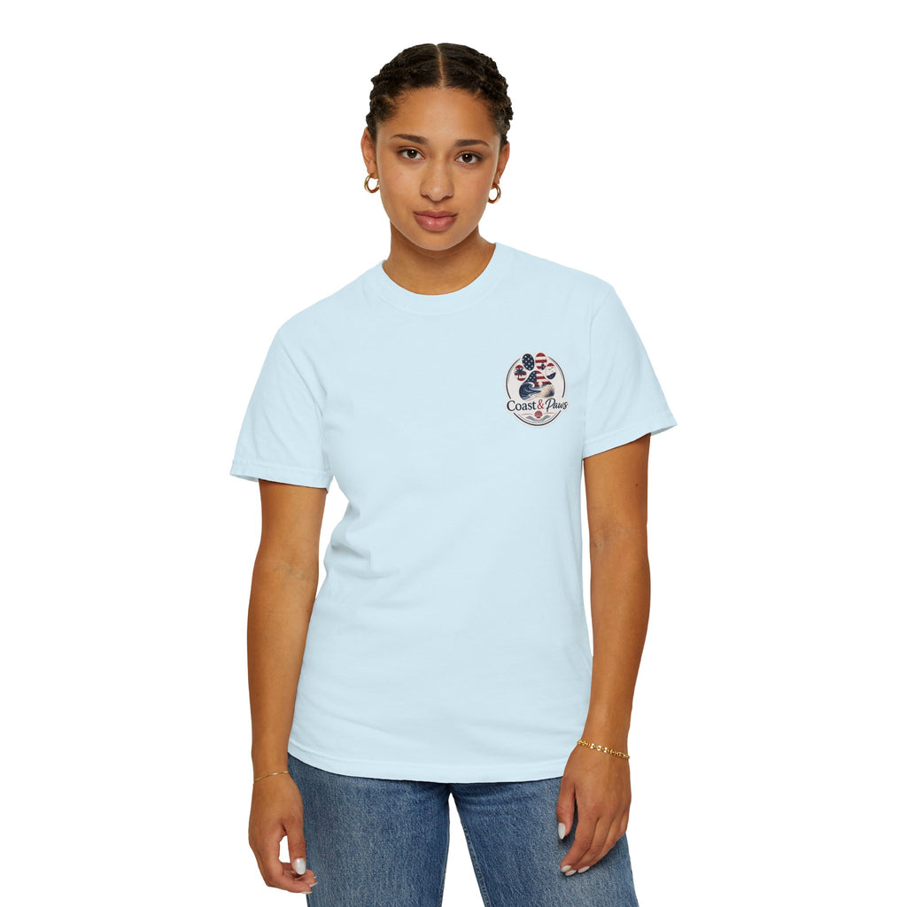 Coast & Paws Signature (Red, White & Blue) Unisex Garment-Dyed T-shirt