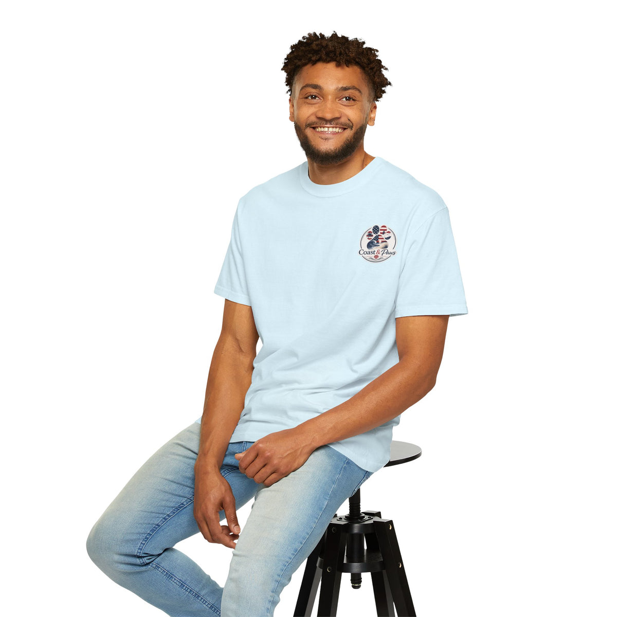 Coast & Paws Signature (Red, White & Blue) Unisex Garment-Dyed T-shirt