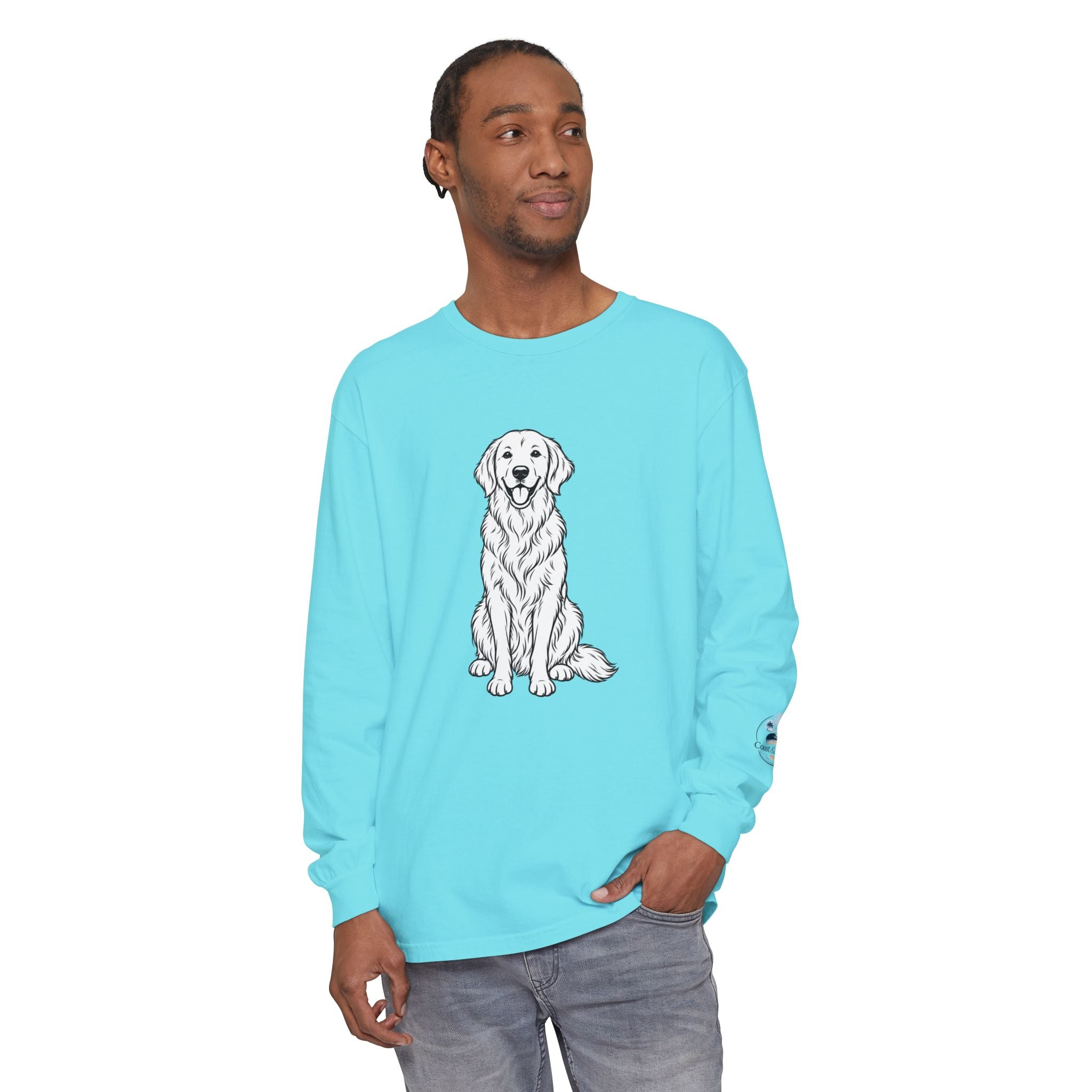 Golden Retriever Front & Back Unisex Long Sleeve Tee
