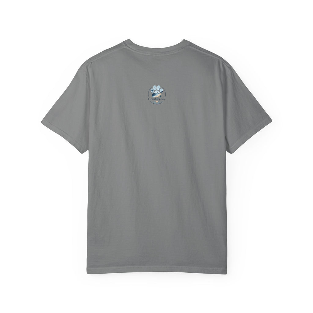 Sunset Paw Tee — Beach Wave Paw Print Unisex Comfort Colors T-Shirt
