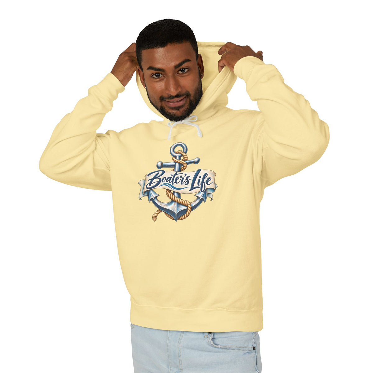 Boater's Life Anchor Unisex Hoodie — Nautical Boat Lover Lightweight Sweatshirt