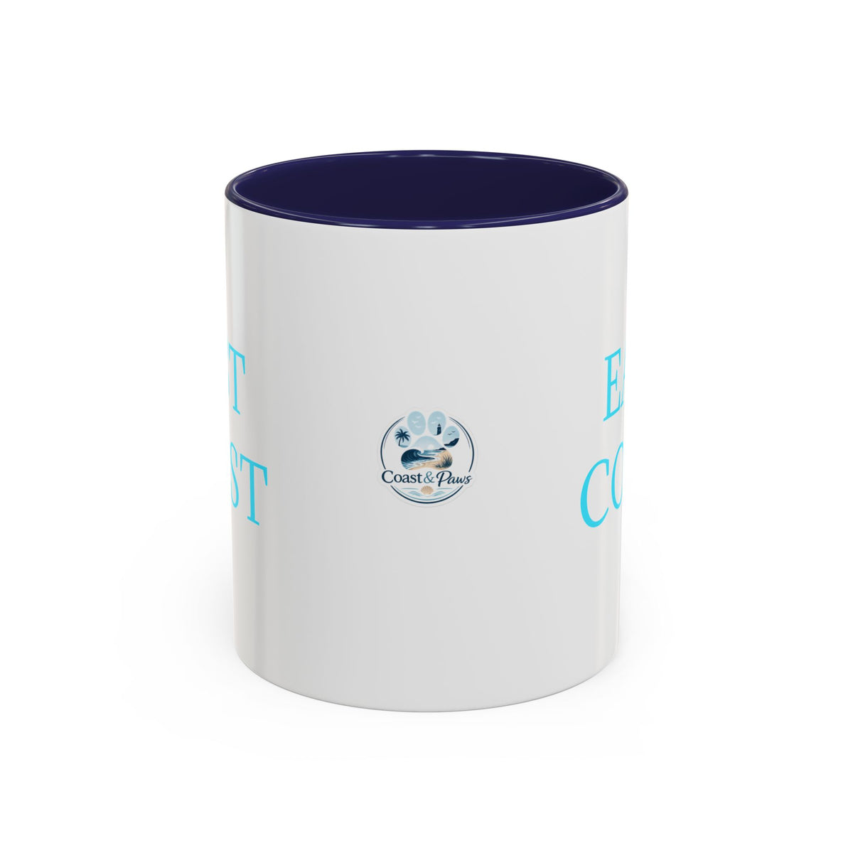 EAST Coast Coffee Mug — Coastal Blue Accent Ceramic Mug (11/15oz)