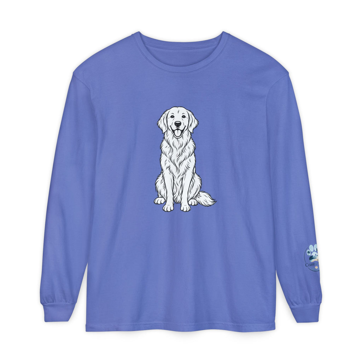 Golden Retriever Front & Back Unisex Long Sleeve Tee