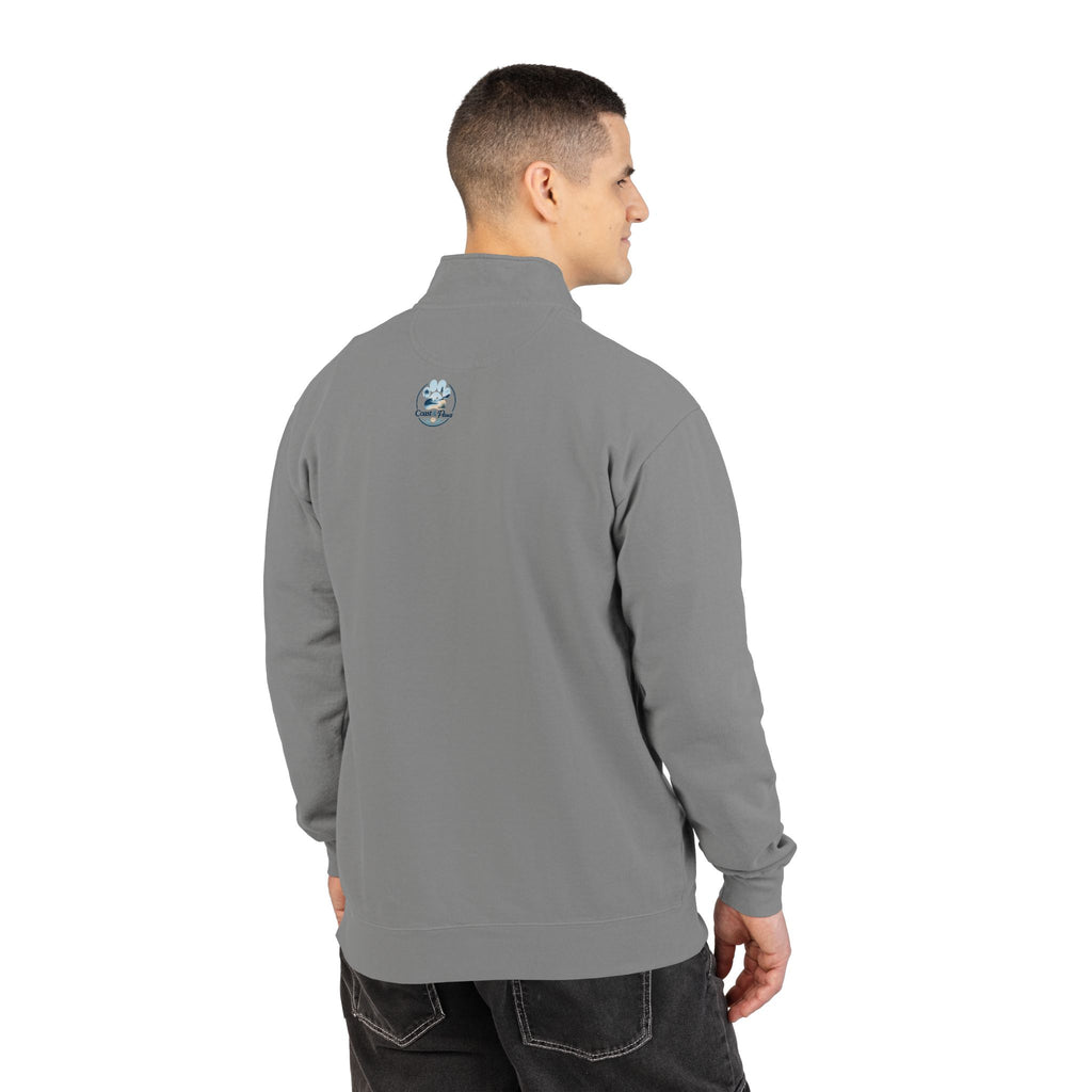 Quarter-Zip Sweatshirt — "Treat Dealer" Paw