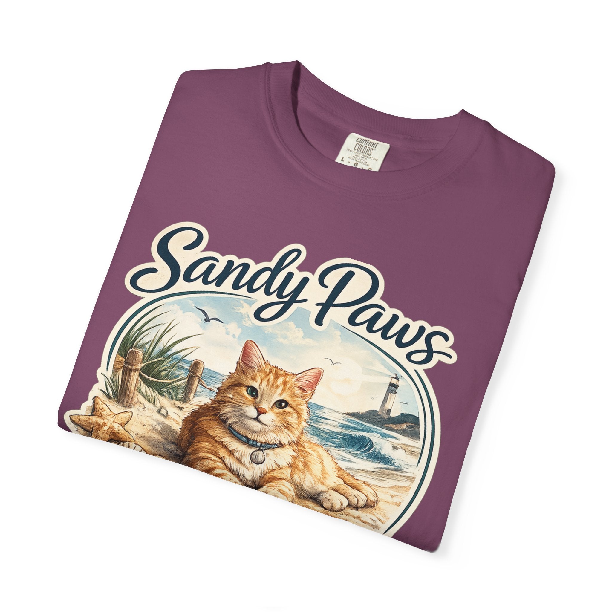 Sandy Paws Are Purrfect Beach Cat T-Shirt