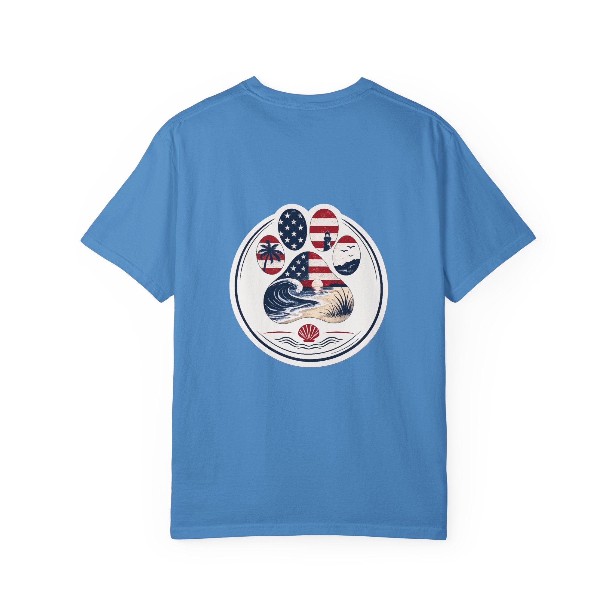 Coast & Paws Signature (Red, White & Blue) Unisex Garment-Dyed T-shirt