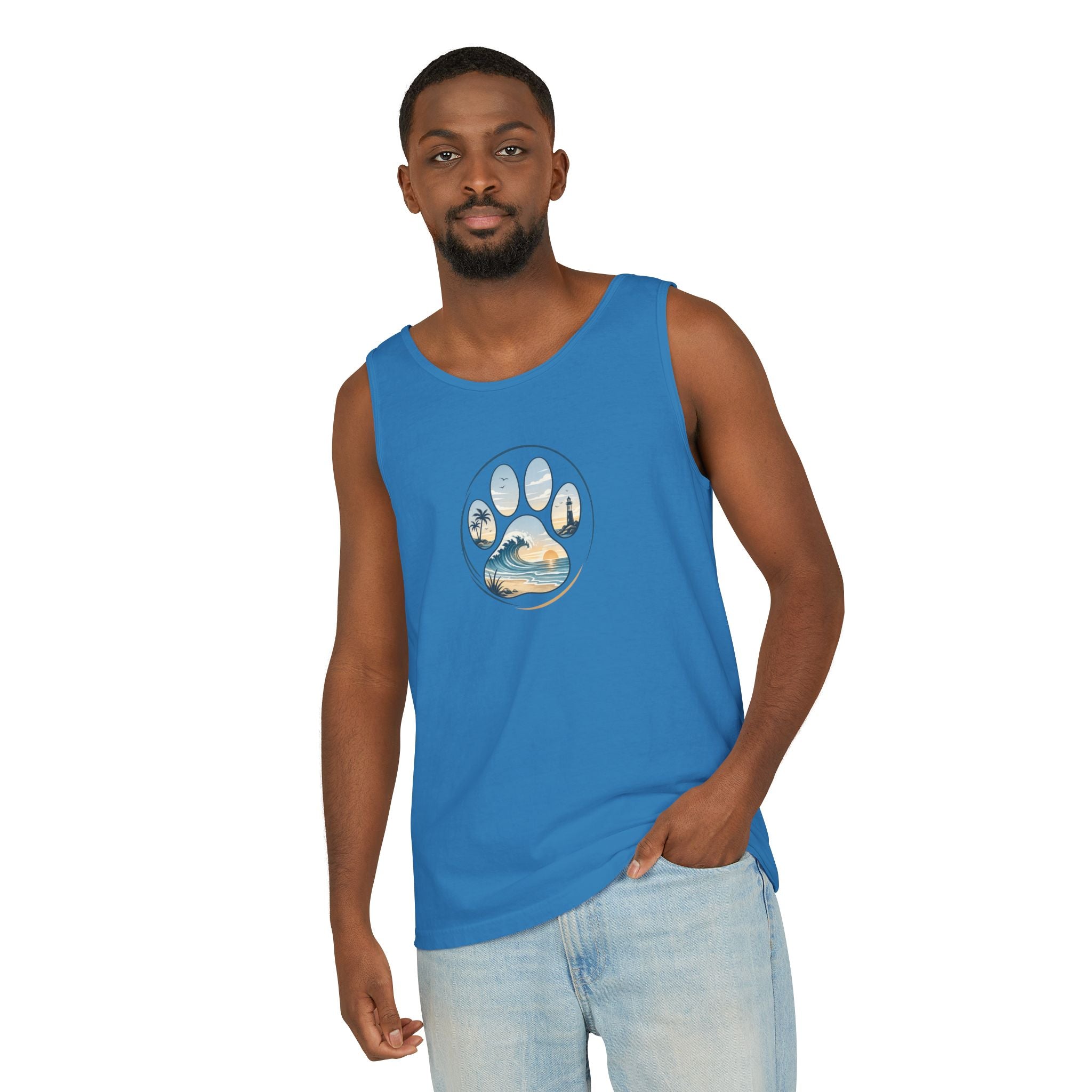 Coast & Paws Signature Unisex Surf Tank Top — Beach Vibes Tank