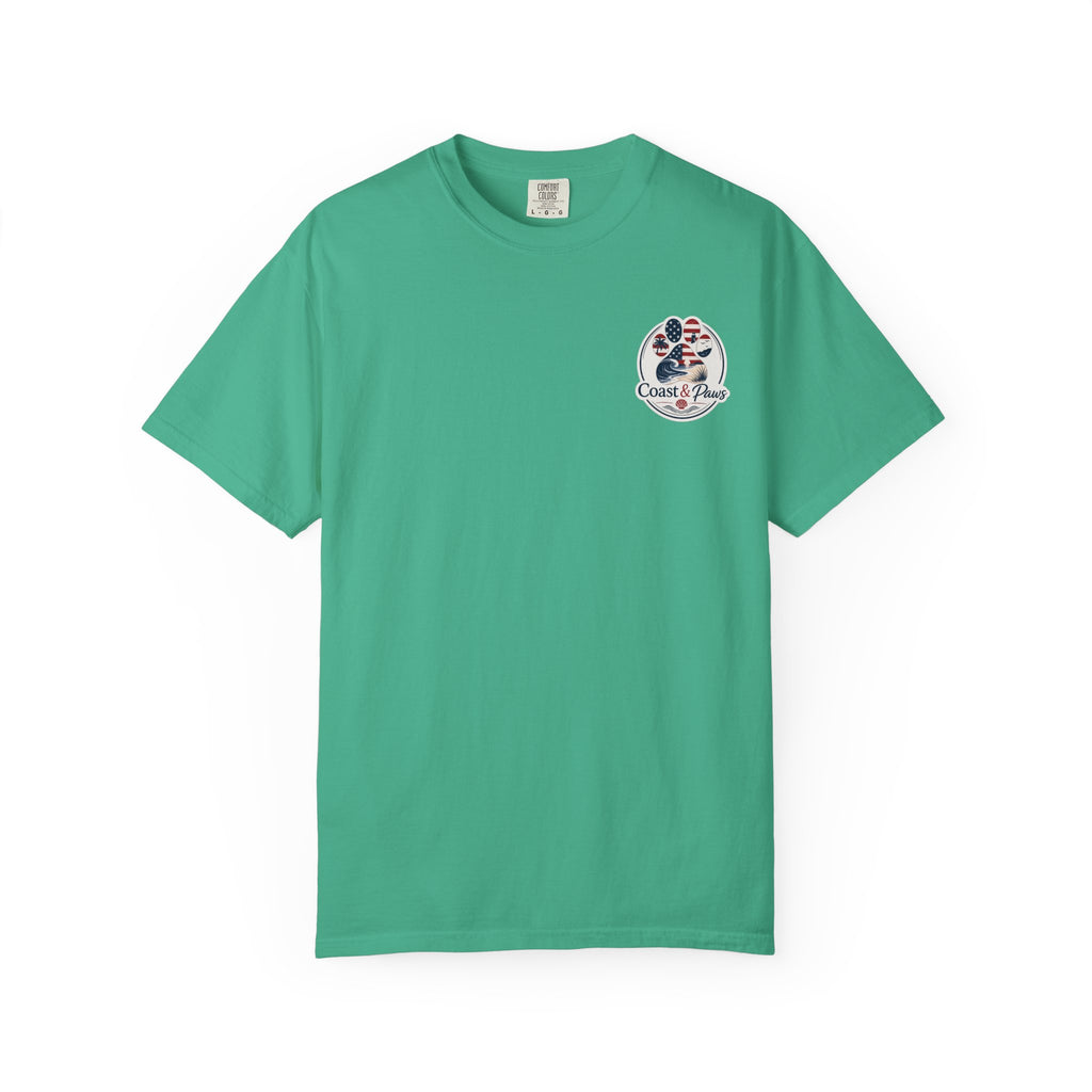 Coast & Paws Signature (Red, White & Blue) Unisex Garment-Dyed T-shirt