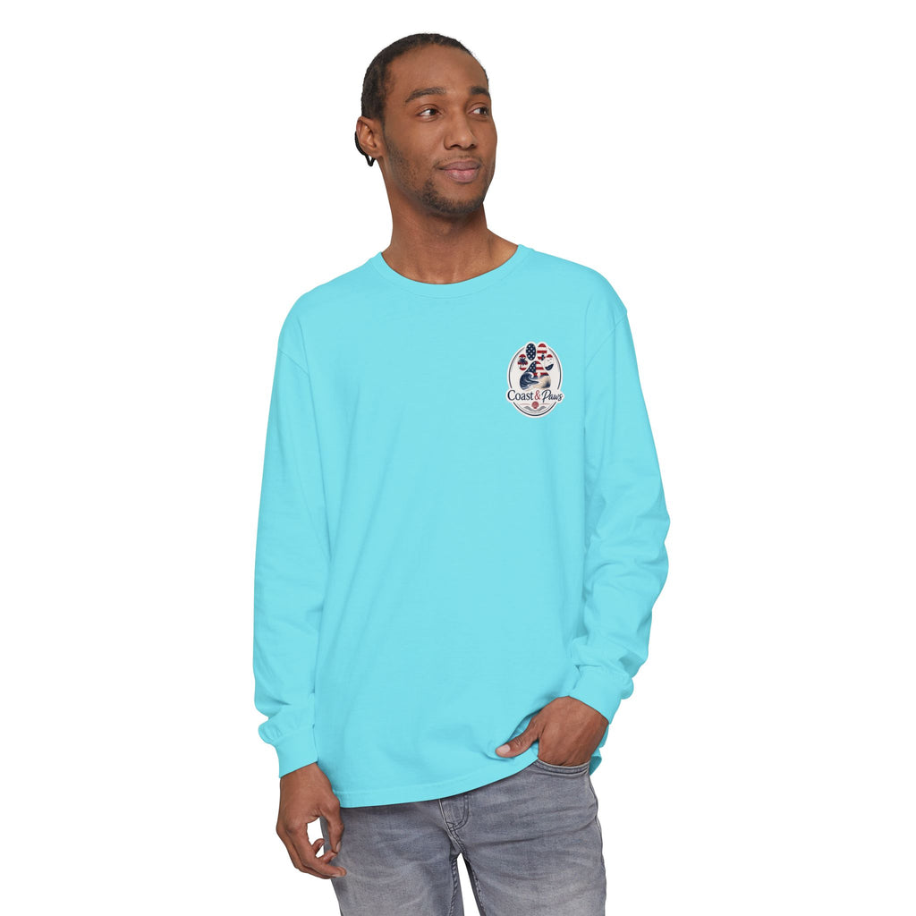 Patriotic Coast & Paws Signature Long Sleeve T‑Shirt