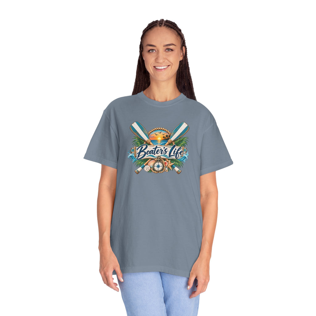 Boater's Life T-Shirt — Nautical Oars & Compass Beach Tee