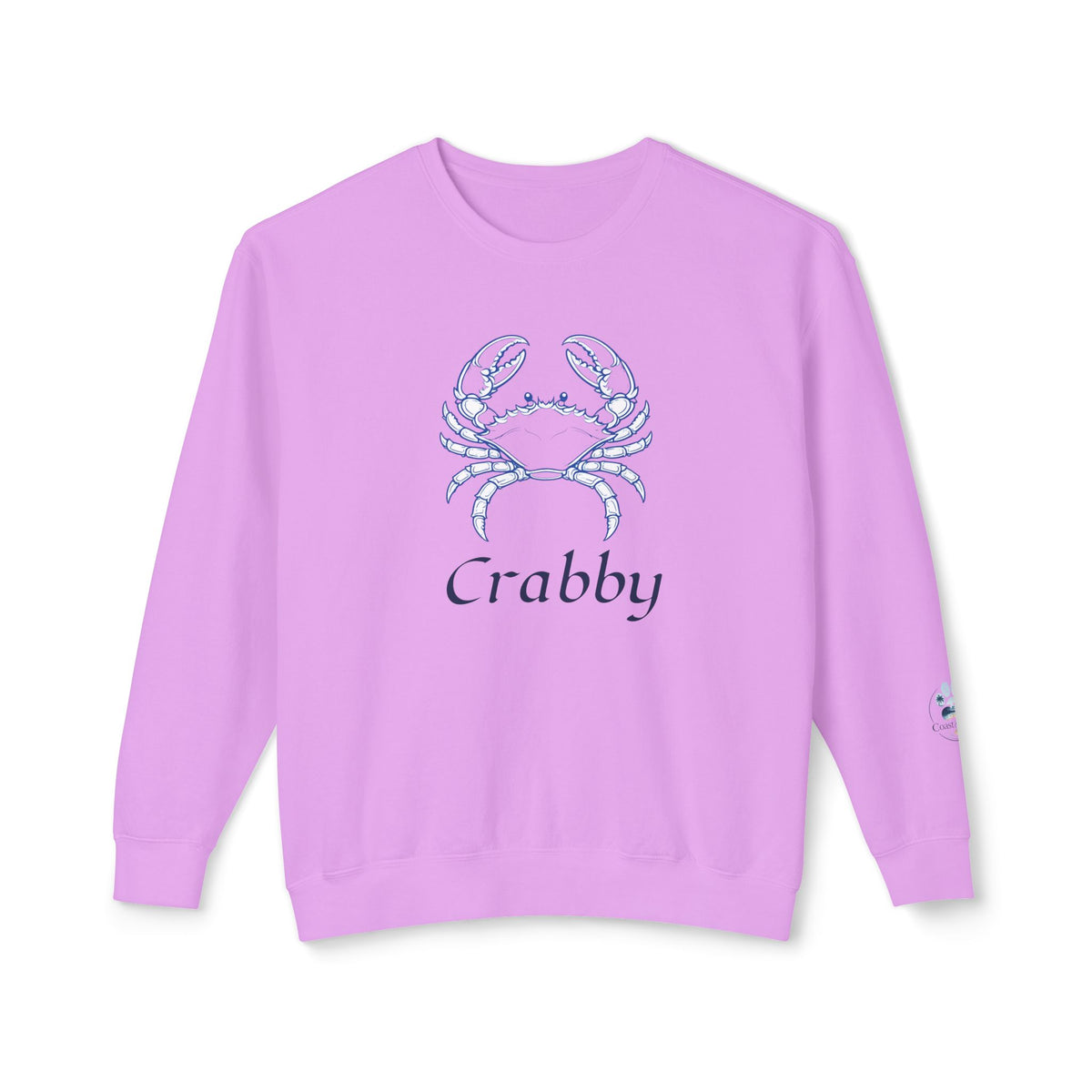 Crabby Blue Crab Sweatshirt — Coastal Nautical Crewneck