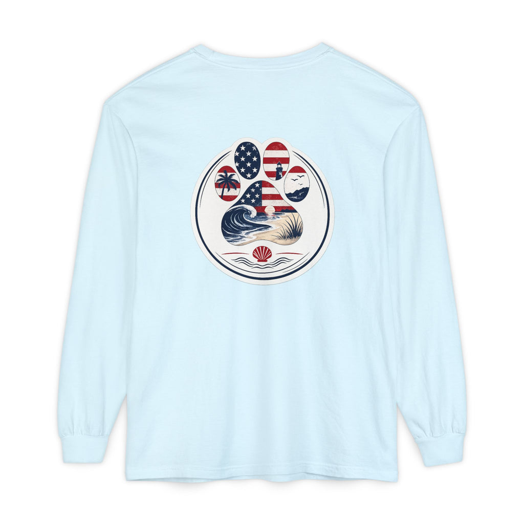 Patriotic Coast & Paws Signature Long Sleeve T‑Shirt