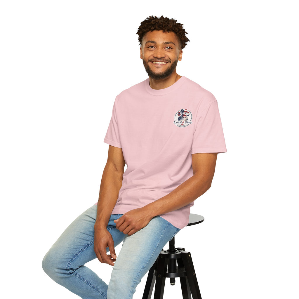 Coast & Paws Signature (Red, White & Blue) Unisex Garment-Dyed T-shirt