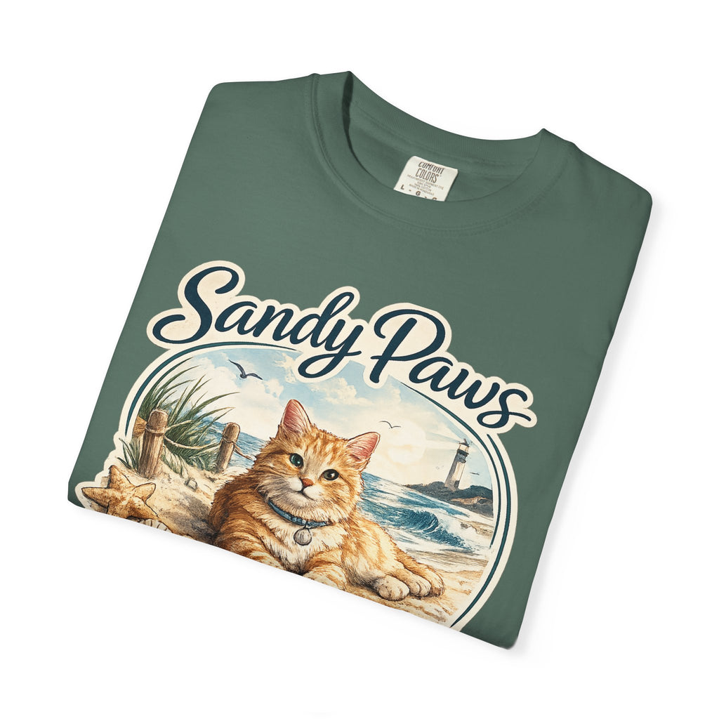 Sandy Paws Are Purrfect Beach Cat T-Shirt