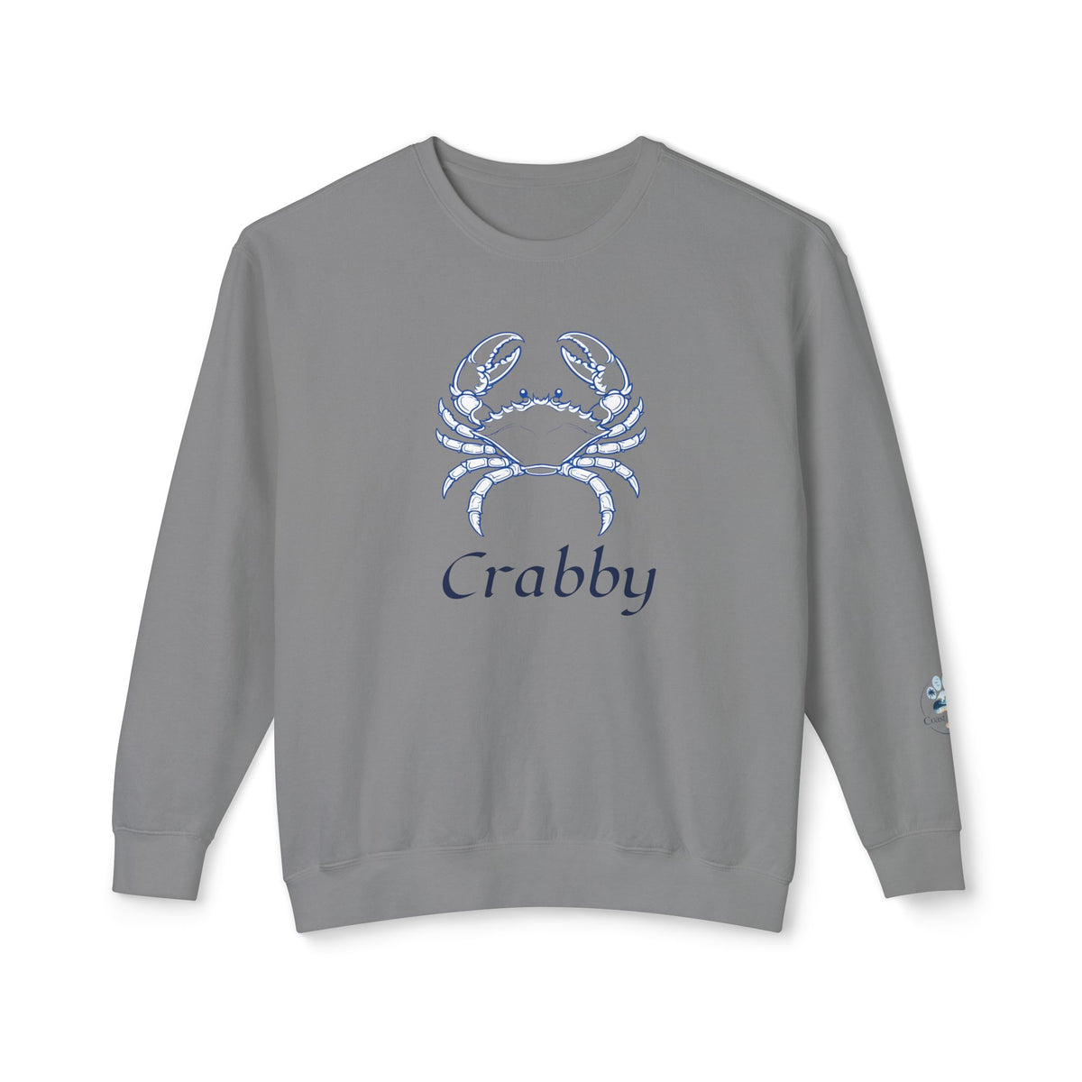 Crabby Blue Crab Sweatshirt — Coastal Nautical Crewneck