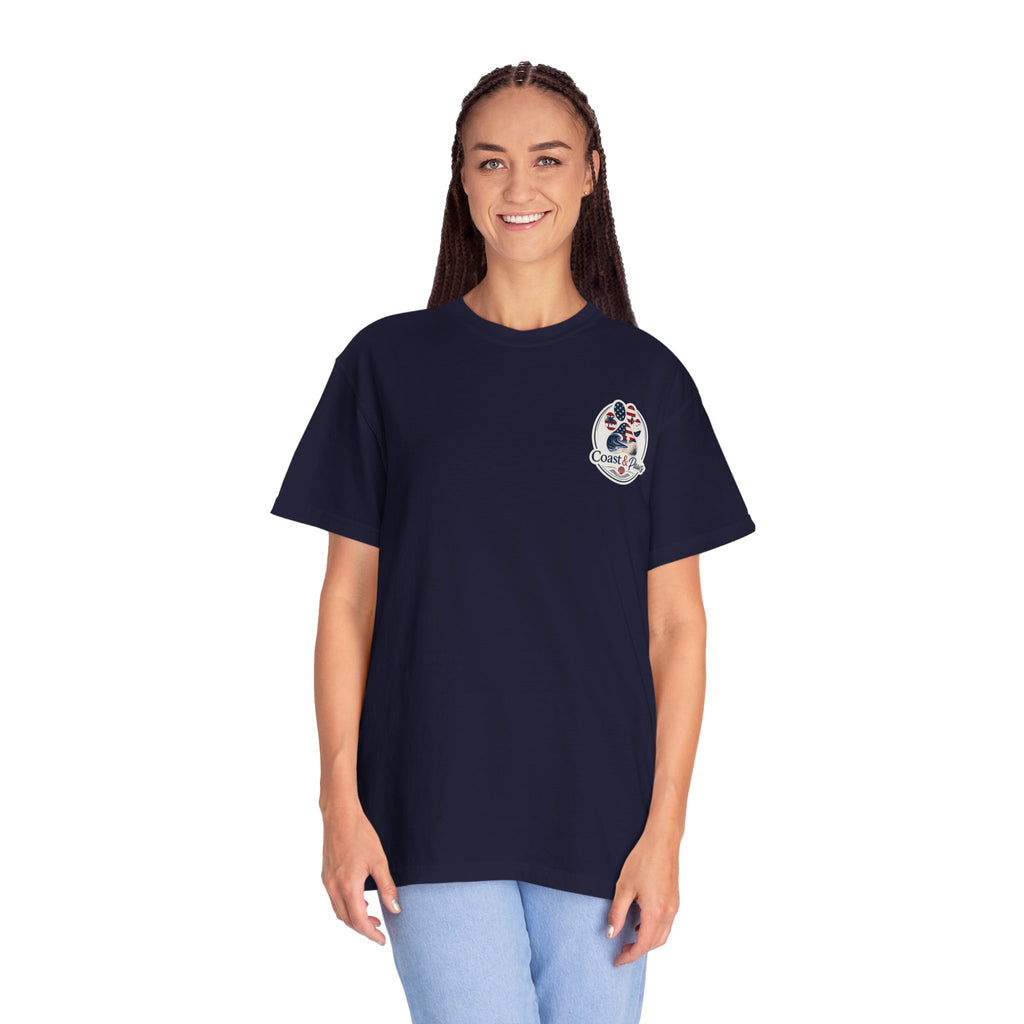 Coast & Paws Signature (Red, White & Blue) Unisex Garment-Dyed T-shirt