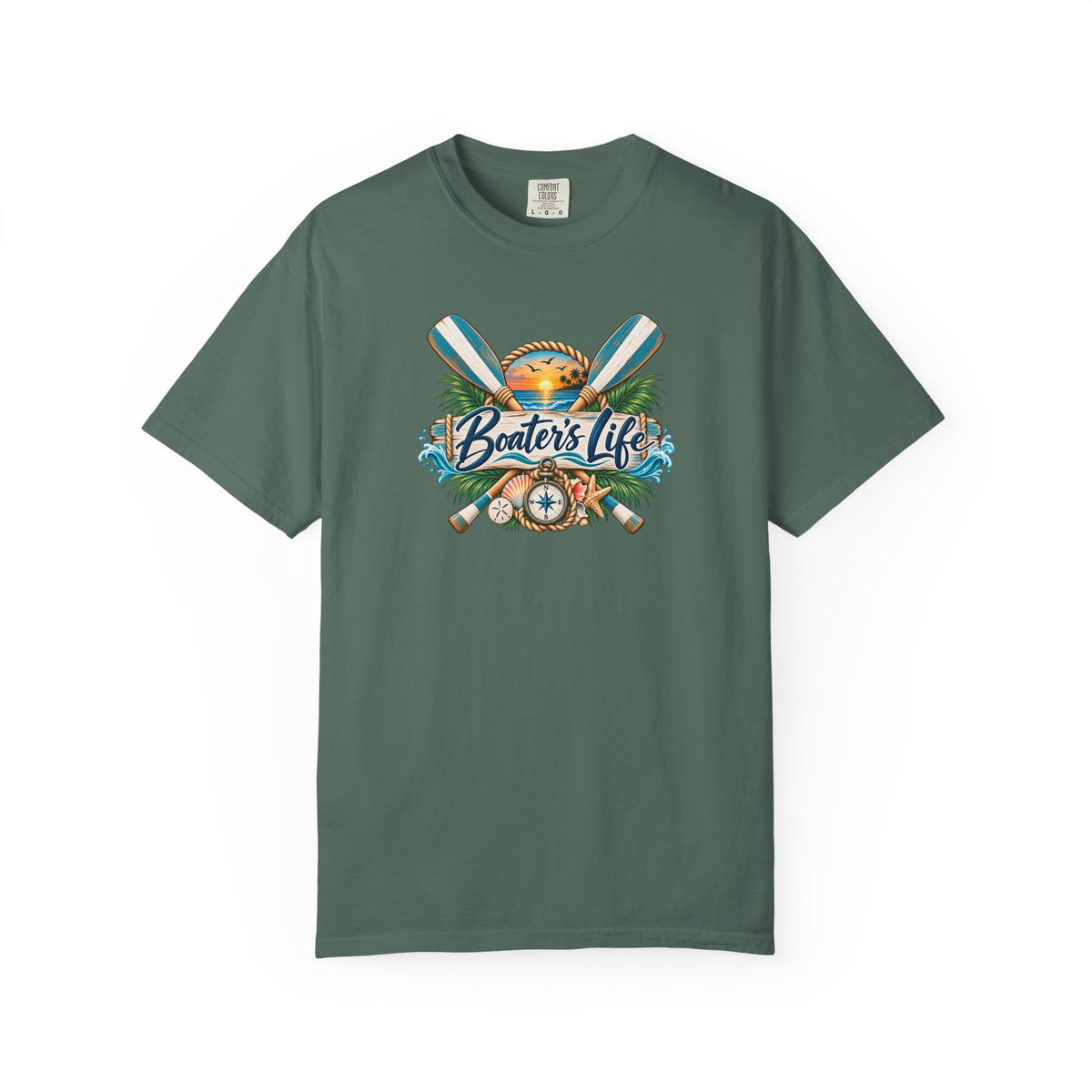 Boater's Life T-Shirt — Nautical Oars & Compass Beach Tee