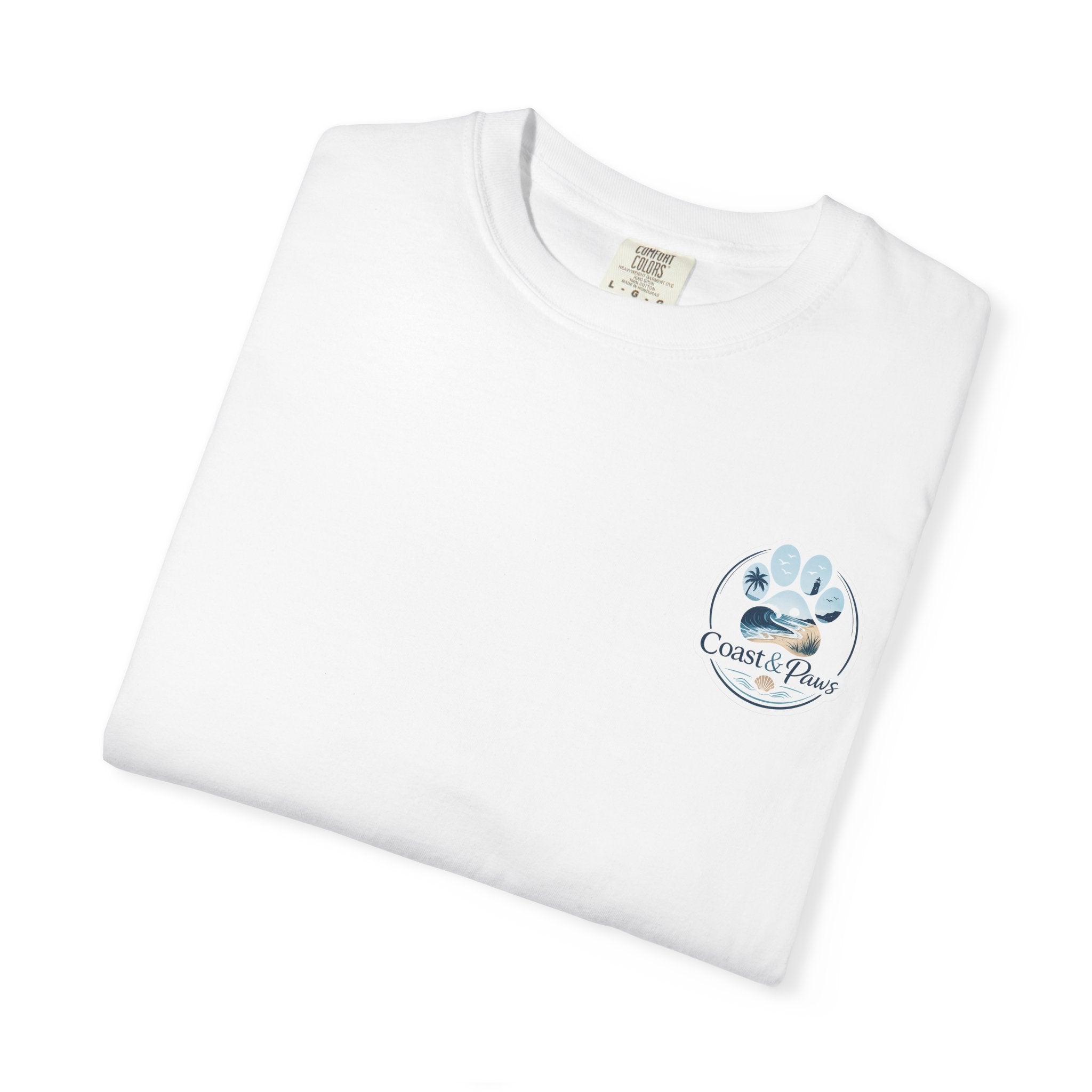 Coast & Paws Signature (Coastal Blue) Unisex Garment-Dyed T-shirt