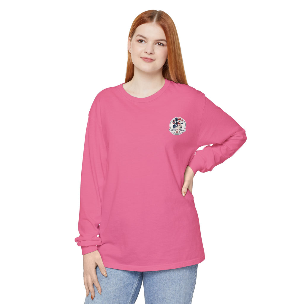 Patriotic Coast & Paws Signature Long Sleeve T‑Shirt