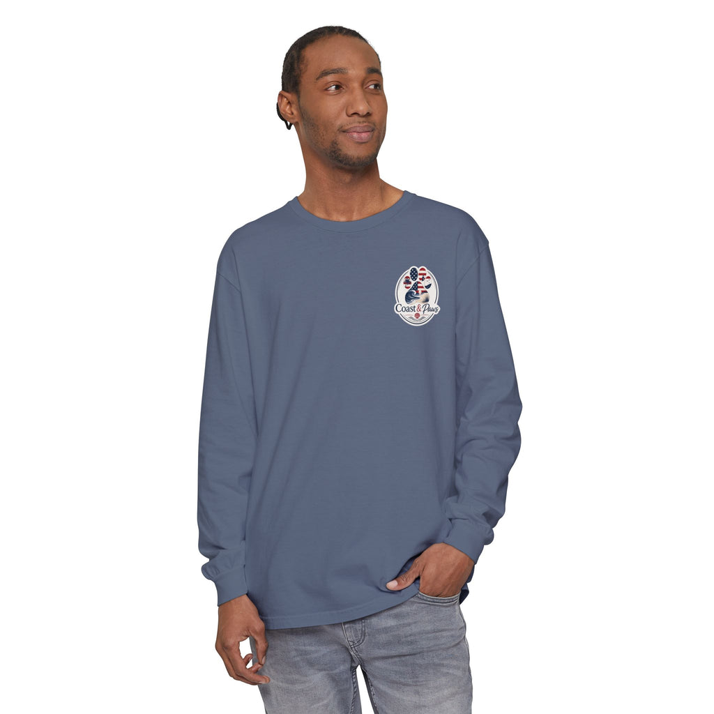 Patriotic Coast & Paws Signature Long Sleeve T‑Shirt