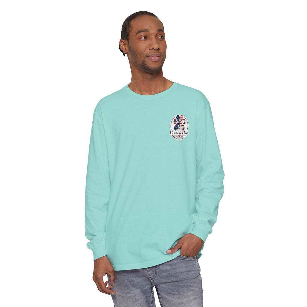 Patriotic Coast & Paws Signature Long Sleeve T‑Shirt