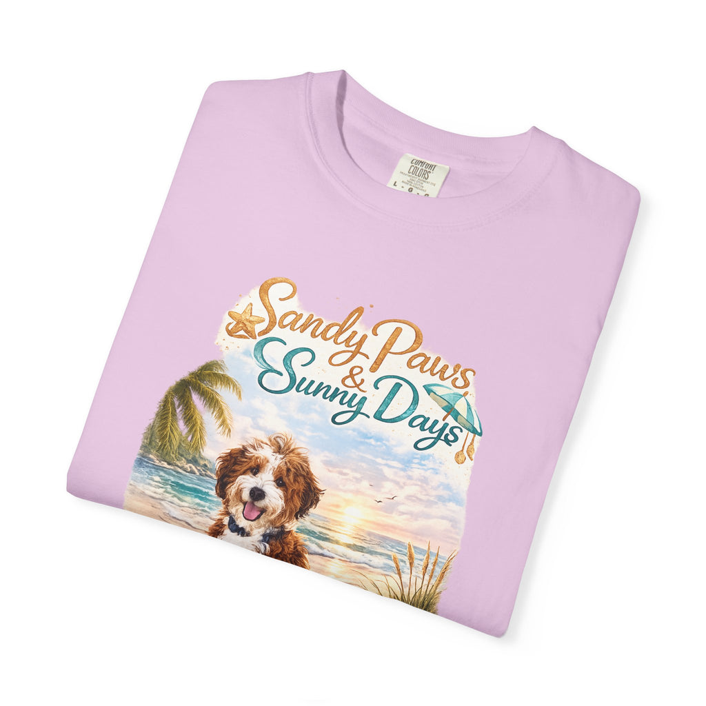 Sandy Paws Sunny Days T-Shirt — Unisex Comfort Colors Graphic Tee